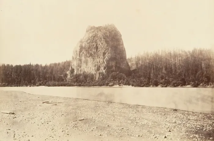 Framed Print : Castle Rock, Oregon, 1867, printed ca. 1876. Creator: Carleton Emmons Watkins Framed Print : Castle Rock, Oregon, 1867, printed ca. 1876. Creator: Carleton Emmons Watkins