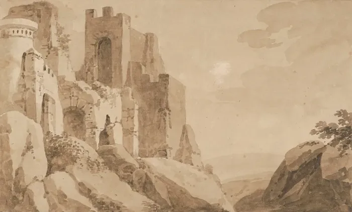 Framed Print : Castle Ruins, date unknown. Creator: Unknown Framed Print : Castle Ruins, date unknown. Creator: Unknown