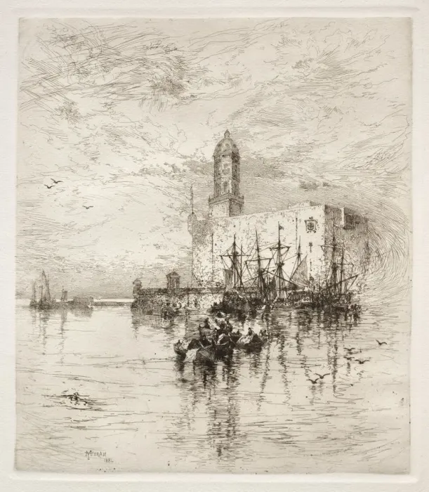 Framed Print : Castle of San Juan de Ulua, Verz Cruz, 1884. Creator: Thomas Moran (American, 1837-1926) Framed Print : Castle of San Juan de Ulua, Verz Cruz, 1884. Creator: Thomas Moran (American, 1837-1926)