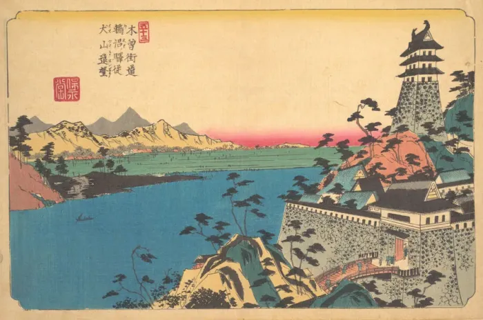 Framed Print : The Castle of Unuma, 19th century. Creator: Ikeda Eisen Framed Print : The Castle of Unuma, 19th century. Creator: Ikeda Eisen