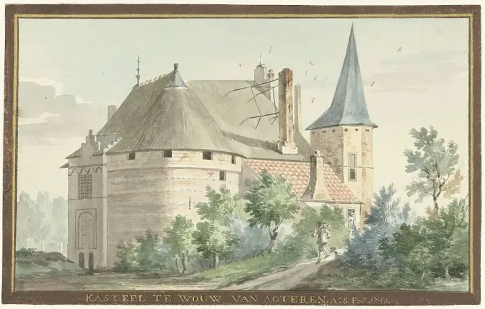 Framed Print : The castle in Wouw, 1741. Creator: Aert Schouman Framed Print : The castle in Wouw, 1741. Creator: Aert Schouman