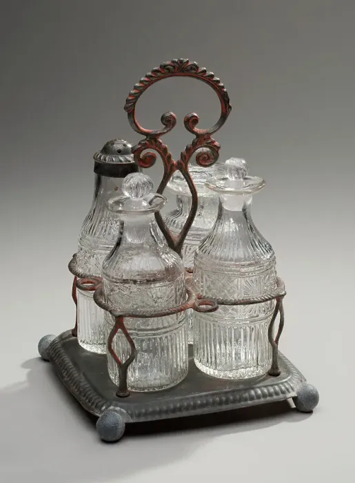 Framed Print : Castor Set And Stand, c1820-40. Creator: Unknown Framed Print : Castor Set And Stand, c1820-40. Creator: Unknown