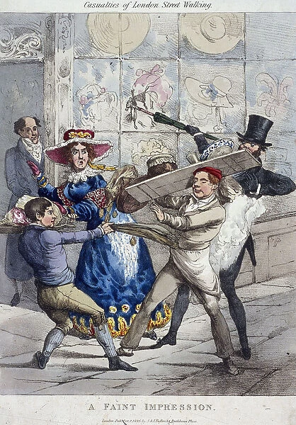 Casualties of London street walking; a faint impression, London, 1826