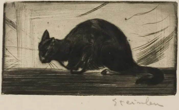 Framed Print : Cat Arching Its Back, 1898. Creator: Theophile Alexandre Steinlen Framed Print : Cat Arching Its Back, 1898. Creator: Theophile Alexandre Steinlen
