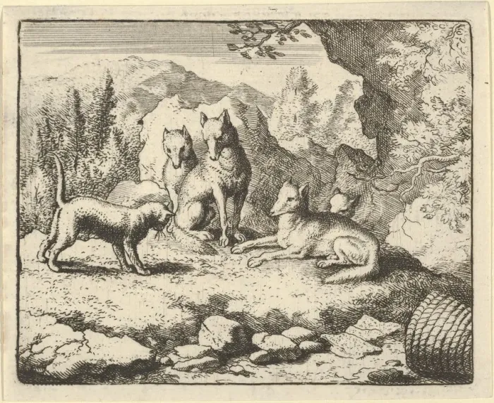 Framed Print : The Cat Calls Renard to Appear before the Tribunal, 1650-75 Framed Print : The Cat Calls Renard to Appear before the Tribunal, 1650-75