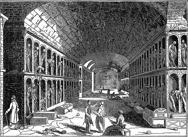 Catacomb of the Capuchin (Franciscan) convent, Palermo, Sicily, 1833
