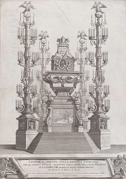 Catafalco Eretto Nella Basilica Vaticana... per Alessandro VIII, 1691