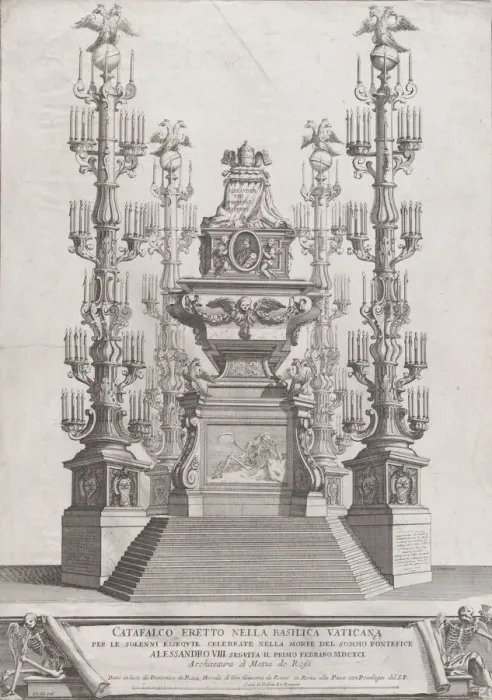 Framed Print : Catafalco Eretto Nella Basilica Vaticana... per Alessandro VIII, 1691 Framed Print : Catafalco Eretto Nella Basilica Vaticana... per Alessandro VIII, 1691