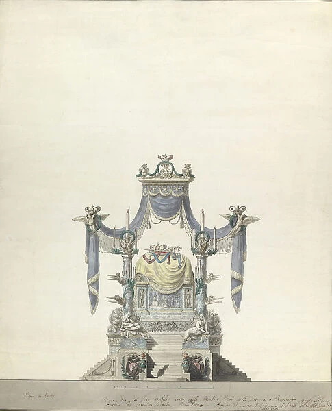 Catafalque for the Empress Catherine the Great of Russia (Front Elevation). 1796