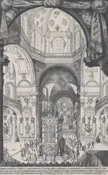 Framed Print : Catafalque of Leopold, Archduke of Austria, 1646. Creator: Wilhelm Frommer Framed Print : Catafalque of Leopold, Archduke of Austria, 1646. Creator: Wilhelm Frommer