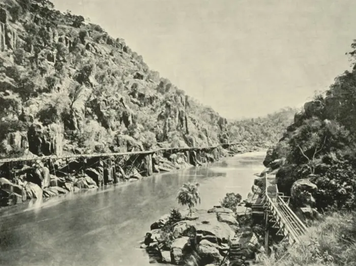 Framed Print : In the Cataract Gorge, 1901. Creator: Unknown Framed Print : In the Cataract Gorge, 1901. Creator: Unknown