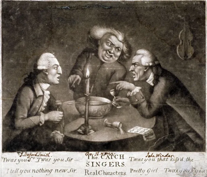 Framed Print : The catch singers, 1775 Framed Print : The catch singers, 1775