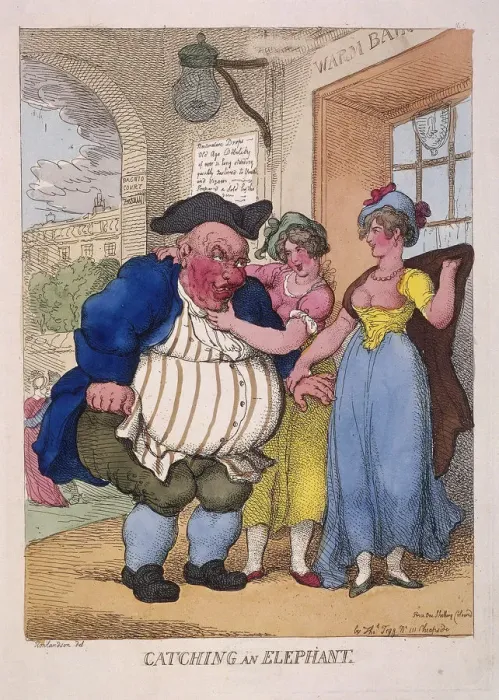 Framed Print : Catching an elephant, 1812