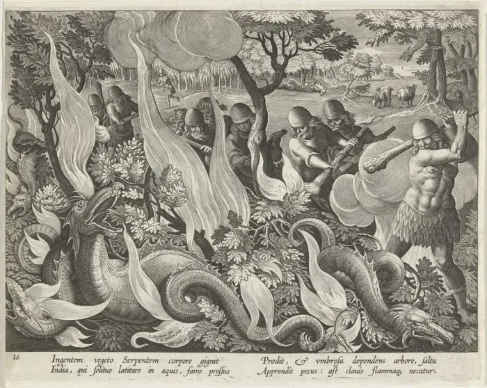 Framed Print : Catching Serpents in India Using Clubs and Torches to Light the Undergrowth, pub Framed Print : Catching Serpents in India Using Clubs and Torches to Light the Undergrowth, pub