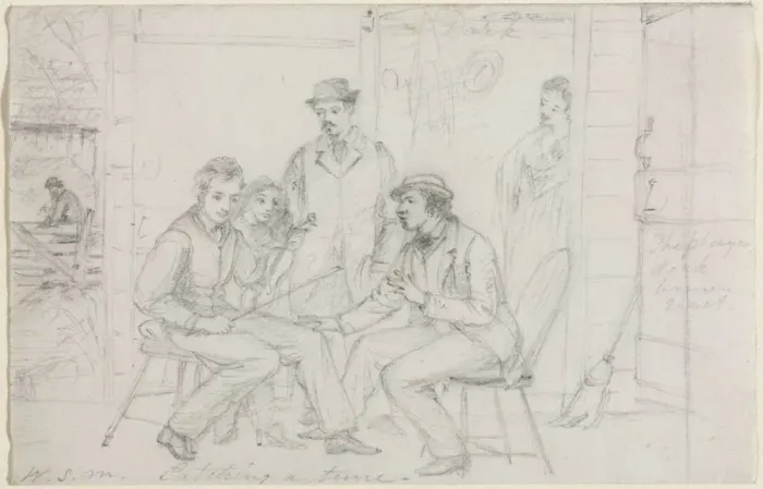 Framed Print : Catching a Tune, probably 1867. Creator: William Sidney Mount (American, 1807-1868) Framed Print : Catching a Tune, probably 1867. Creator: William Sidney Mount (American, 1807-1868)