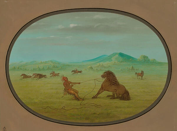 Catching Wild Horses - Pawnee, 1861 / 1869. Creator: George Catlin