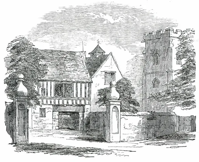 Framed Print : Catesby Hall - Gateway, Ashby St. Leger, 1850. Creator: Unknown Framed Print : Catesby Hall - Gateway, Ashby St. Leger, 1850. Creator: Unknown