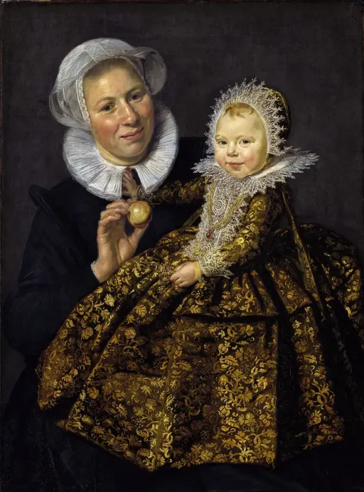 Framed Print : Catharina Hooft with her Nurse. Artist: Hals, Frans I (1581-1666) Framed Print : Catharina Hooft with her Nurse. Artist: Hals, Frans I (1581-1666)