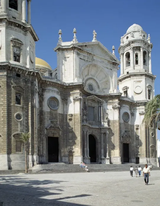Framed Print : Cathedral of Cadiz, detail of the facade Framed Print : Cathedral of Cadiz, detail of the facade