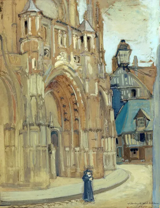 Framed Print : Cathedral Caudebec en Caux, Normandy, France, 1907. Creator: William Ainsworth Wildman Framed Print : Cathedral Caudebec en Caux, Normandy, France, 1907. Creator: William Ainsworth Wildman