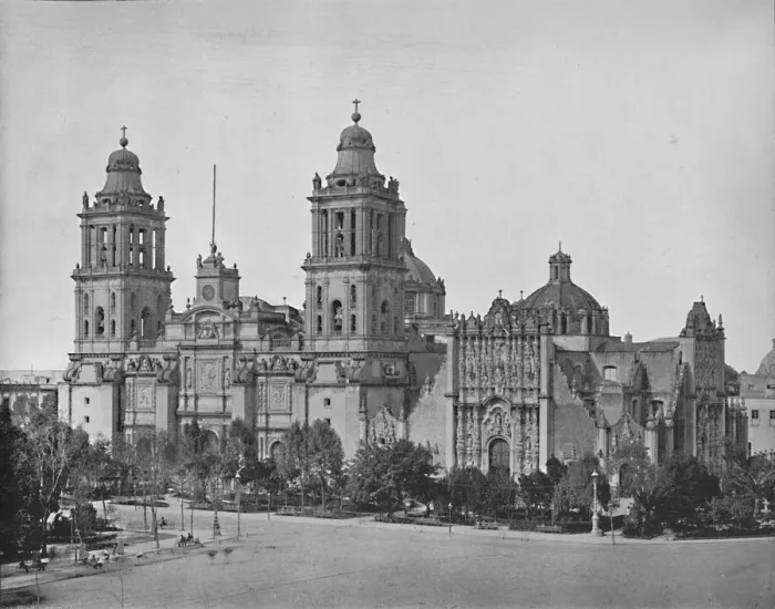 Framed Print : The Cathedral, City of Mexico, c1897. Creator: Unknown Framed Print : The Cathedral, City of Mexico, c1897. Creator: Unknown