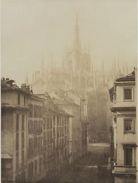 Cathedral from Corso Francesco, Milan, 1857. Creator: Leon Gerard (French)