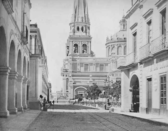 Framed Print : The Cathedral at Guadalajara, Mexico, c1897. Creator: Unknown Framed Print : The Cathedral at Guadalajara, Mexico, c1897. Creator: Unknown