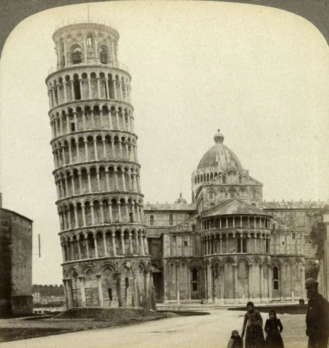 Framed Print : Cathedral and Leaning Tower of Pisa, Italy. Artist: Underwood & Underwood Framed Print : Cathedral and Leaning Tower of Pisa, Italy. Artist: Underwood & Underwood