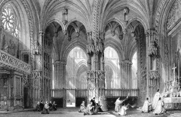 Framed Print : The Cathedral of Lyons, France, 19th century. Artist: E Challis Framed Print : The Cathedral of Lyons, France, 19th century. Artist: E Challis