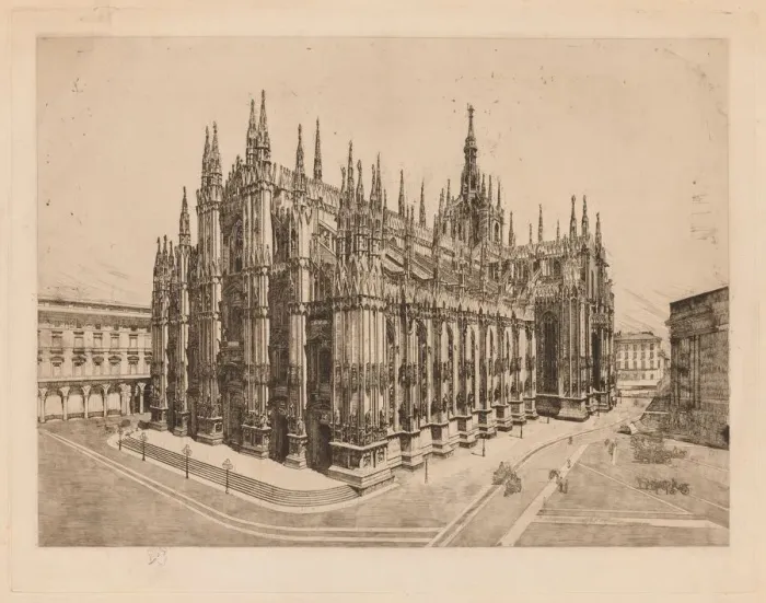 Framed Print : Cathedral, Milan. Creator: Otto H. Bacher (American, 1856-1909) Framed Print : Cathedral, Milan. Creator: Otto H. Bacher (American, 1856-1909)