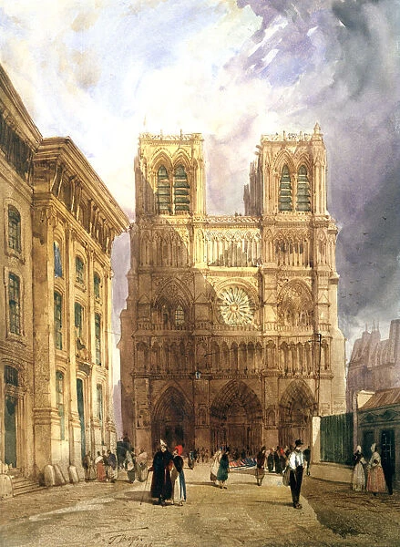 The Cathedral of Notre Dame, 1836. Artist: Thomas Shotter Boys
