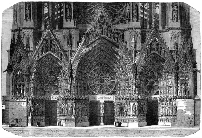 Framed Print : Cathedral of Notre-Dame, Reims, France, 1882-1884. Artist: Gautier Framed Print : Cathedral of Notre-Dame, Reims, France, 1882-1884. Artist: Gautier
