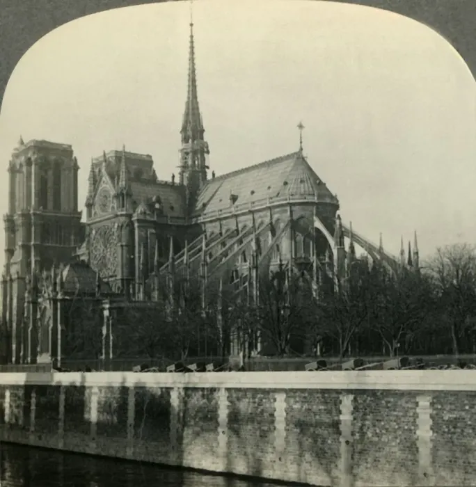 Framed Print : Cathedral of Notre Dame, Showing Flying Buttresses, Paris, France, c1930s. Creator: Unknown Framed Print : Cathedral of Notre Dame, Showing Flying Buttresses, Paris, France, c1930s. Creator: Unknown