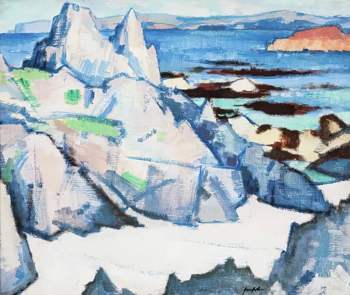 Framed Print : Cathedral Rock, Iona, 1920. Creator: Samuel John Peploe Framed Print : Cathedral Rock, Iona, 1920. Creator: Samuel John Peploe