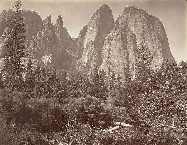 Cathedral Rocks and Spires, ca. 1872, printed ca. 1876. Creator: Attributed to Carleton E