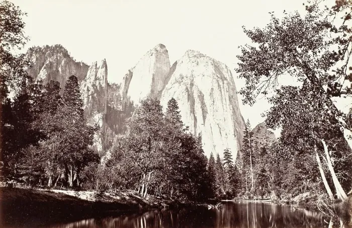 Framed Print : Cathedral Rocks & Spires, Printed 1866 circa. Creator: Carleton Emmons Watkins. Cathedral Rocks & Spires, Printed 1866 circa. Creator: Carleton Emmons Watkins Framed Print : Cathedral Rocks & Spires, Printed 1866 circa. Creator: Carleton Emmons Watkins. Cathedral Rocks & Spires, Printed 1866 circa. Creator: Carleton Emmons Watkins