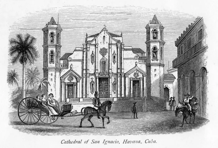 Framed Print : Cathedral of San Ignacio, Havana, Cuba, 19th century(?) Framed Print : Cathedral of San Ignacio, Havana, Cuba, 19th century(?)