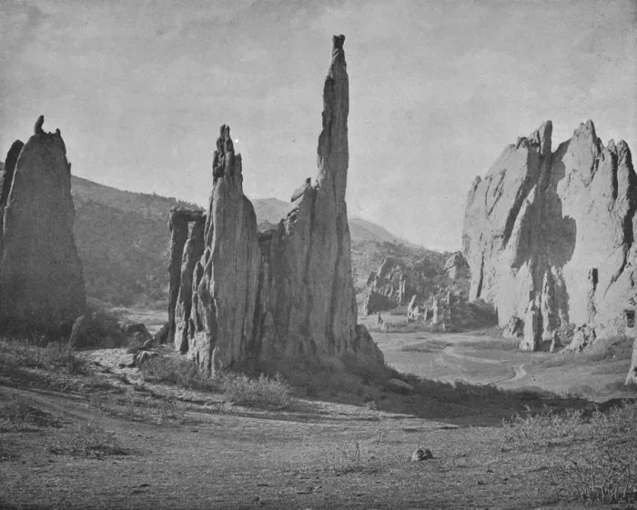 Framed Print : Cathedral Spires, Garden of the Gods, Colorado, USA, c1900. Creator: Unknown Framed Print : Cathedral Spires, Garden of the Gods, Colorado, USA, c1900. Creator: Unknown