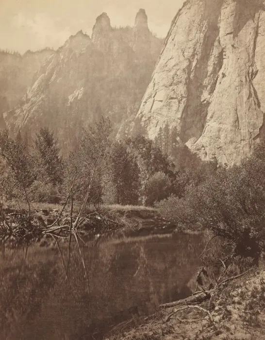Framed Print : Cathedral Spires, Valley of the Yosemite, 1872. Creator: Eadweard J Muybridge Framed Print : Cathedral Spires, Valley of the Yosemite, 1872. Creator: Eadweard J Muybridge