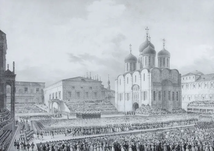 Framed Print : Cathedral Square, Kremlin, 1820s Framed Print : Cathedral Square, Kremlin, 1820s