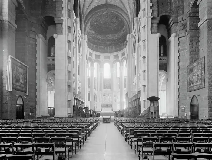 Framed Print : Cathedral of St. John the Divine, interior, New York, c.between 1910 and 1920. Creator: Unknown Framed Print : Cathedral of St. John the Divine, interior, New York, c.between 1910 and 1920. Creator: Unknown