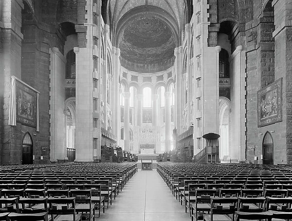 Cathedral of St. John the Divine, interior, New York, c.between 1910 and 1920. Creator: Unknown