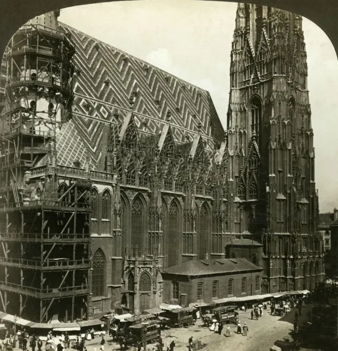 Framed Print : Cathedral of St Stephen (Stephansdom), Vienna, Austria. Artist: HC White Framed Print : Cathedral of St Stephen (Stephansdom), Vienna, Austria. Artist: HC White