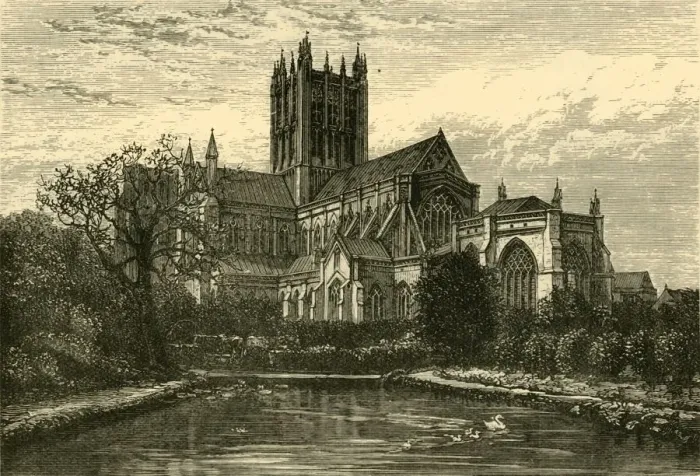 Framed Print : The Cathedral, from the Swan Pool, 1898. Creator: Unknown Framed Print : The Cathedral, from the Swan Pool, 1898. Creator: Unknown
