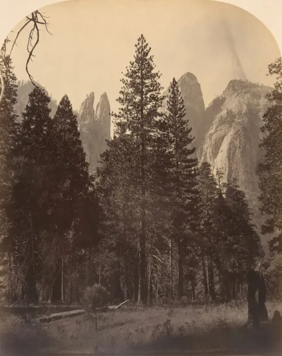 Framed Print : Cathedral Towers, 1861. Creator: Carleton Emmons Watkins Framed Print : Cathedral Towers, 1861. Creator: Carleton Emmons Watkins