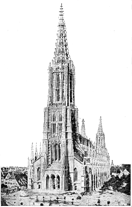 Framed Print : The Cathedral of Ulm, Wurtemberg, now completed, 1890. Creator: Unknown Framed Print : The Cathedral of Ulm, Wurtemberg, now completed, 1890. Creator: Unknown