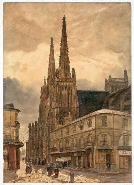Cathedrale Sainte-Andre de Bordeaux, 1832. Creator: Adrien Dauzats (French, 1804-1868)