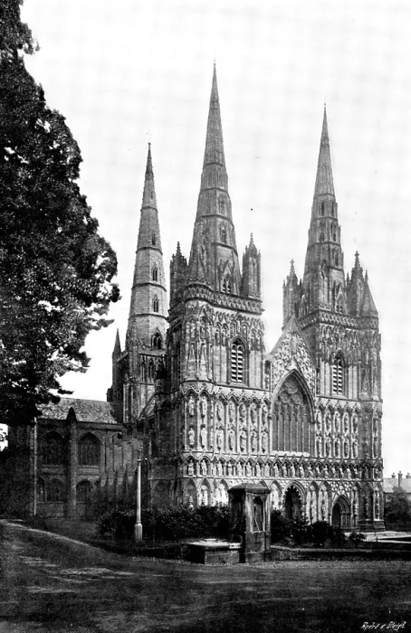 Framed Print : The Cathedrals of England: Lichfield Cathedral, 1895. Creator: Francis Frith & Co Framed Print : The Cathedrals of England: Lichfield Cathedral, 1895. Creator: Francis Frith & Co