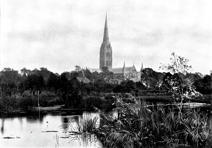 Framed Print : The Cathedrals of England: Salisbury Cathedral, 1895. Creator: Francis Frith & Co Framed Print : The Cathedrals of England: Salisbury Cathedral, 1895. Creator: Francis Frith & Co