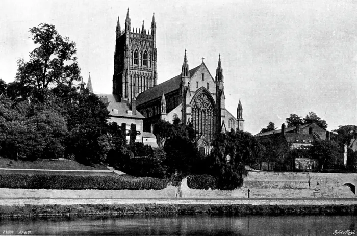 Framed Print : The Cathedrals of England: Worcester Cathedral, 1895. Creator: Francis Frith & Co